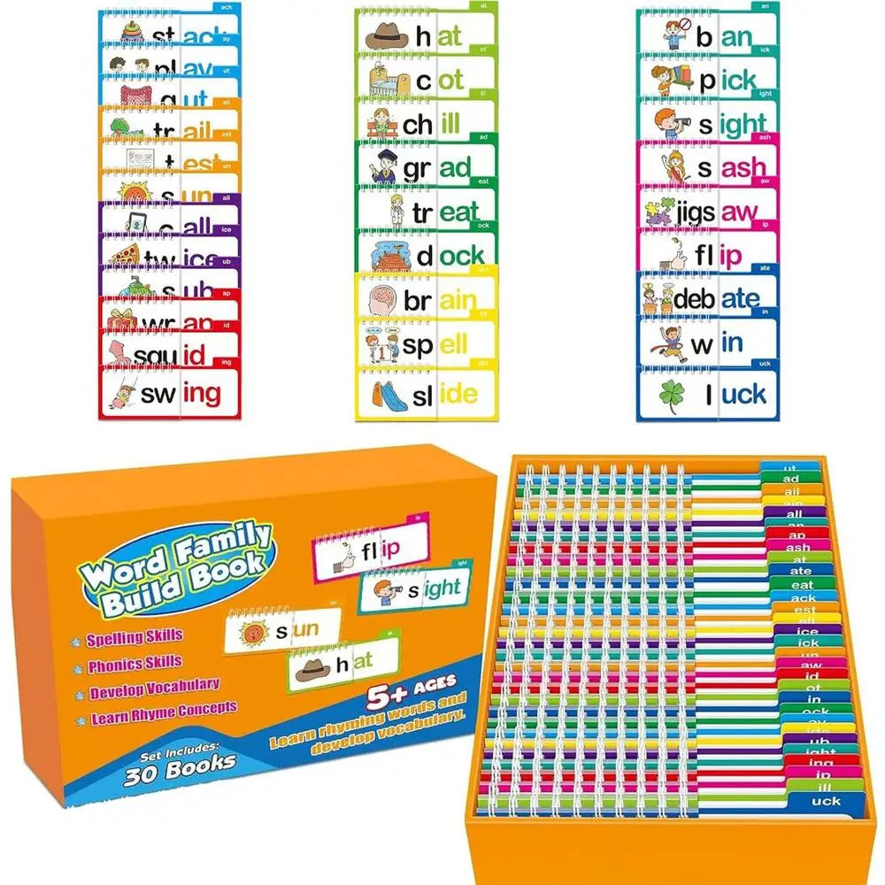 Phonics Flash Cards & Rhyming Flip Book for Kids