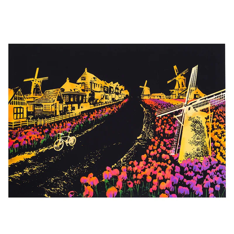 Scratch Art City Landmarks Kit – Creative DIY Decor