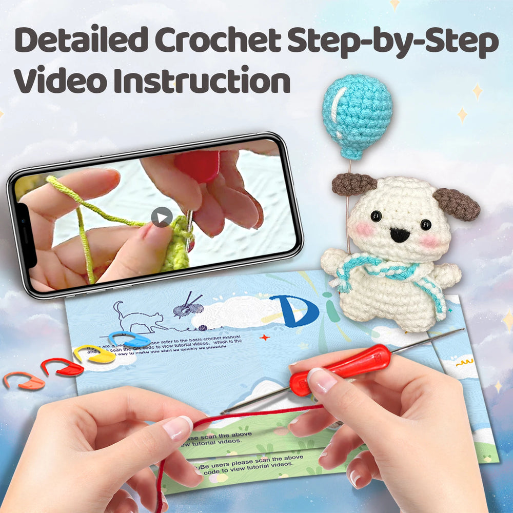 Cute Animal Crochet Kit for Beginners | YAMAXIN DIY Craft Set