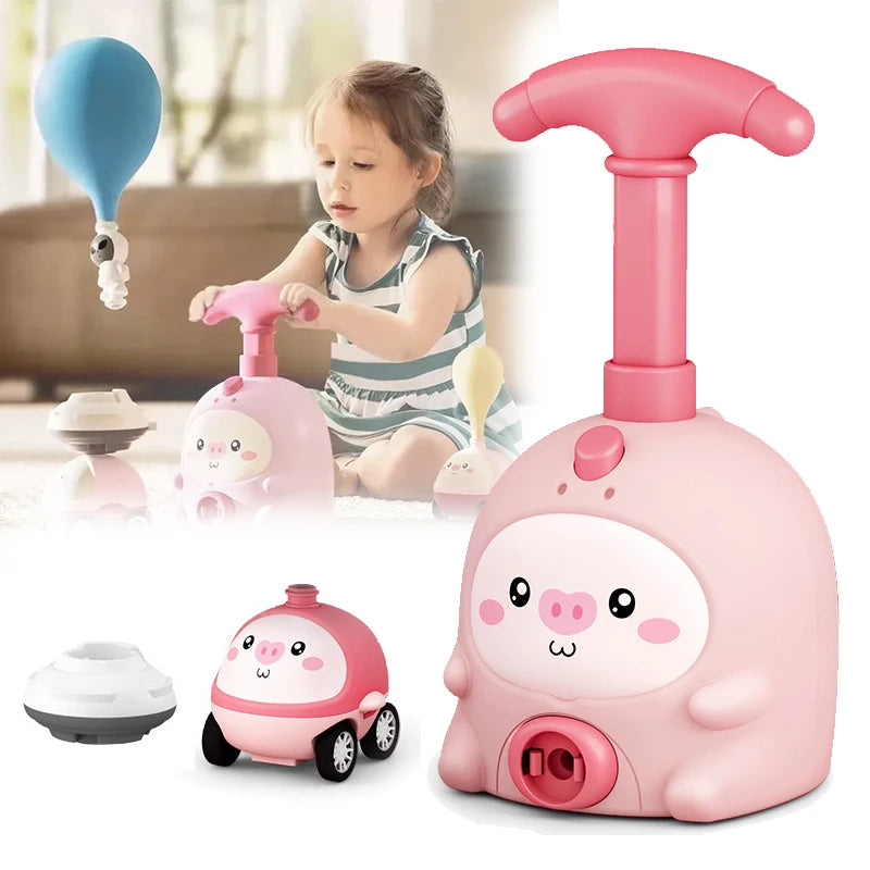 Balloon car launcher kit – air-powered racer toy car with balloons