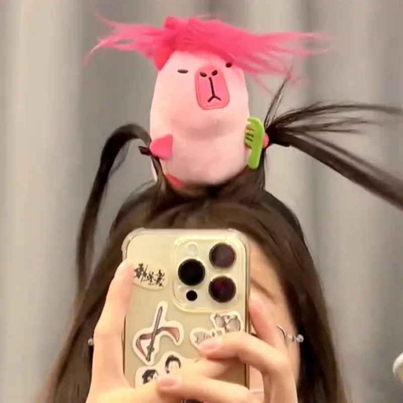 Cute Capy Plush Headband for Fun Hair Styling