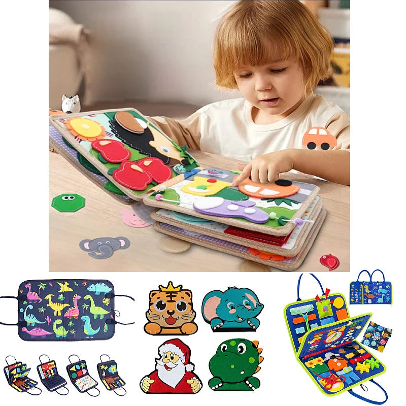 Montessori Busy Board Travel Bag for Curious Kids - Toki Toy Box