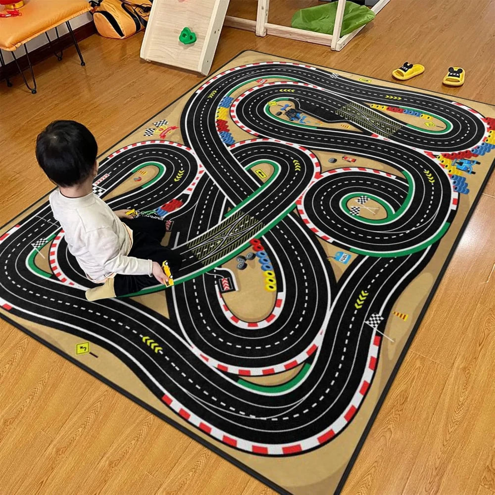 Racing Track Play Mat for Creative Car Adventures