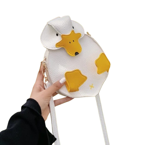 Mini Duck Crossbody Bag – Cute PU Coin Purse for All – Side View | Toki Toy Box