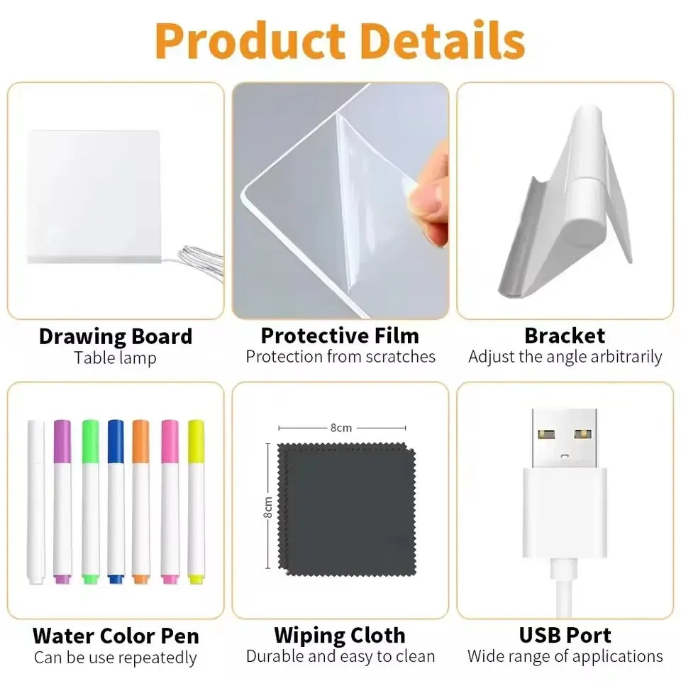 LED Acrylic Message Board | Creative Desk Display