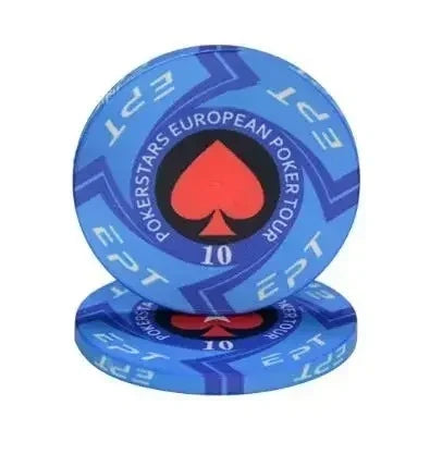 Premium Ceramic Game Chips Set – 10 Pieces