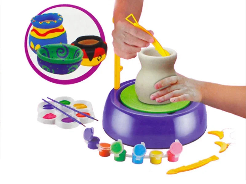 Kids Electric Pottery Wheel – DIY Clay Craft Studio