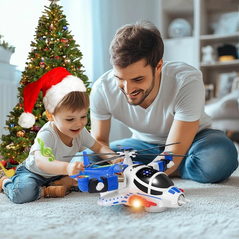 Kids Helicopter Toy – Lights & Sounds Diecast Plane