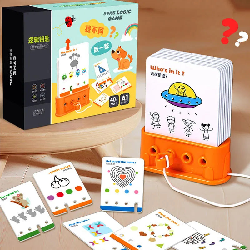 Montessori Lock Puzzle Board – 3-Level Logic Game