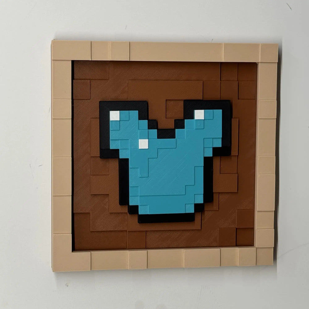 Pixel Game Item Frame – 3D Printed Display