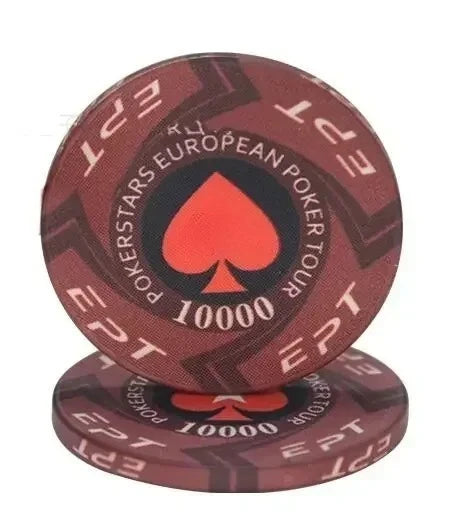 Premium Ceramic Game Chips Set – 10 Pieces