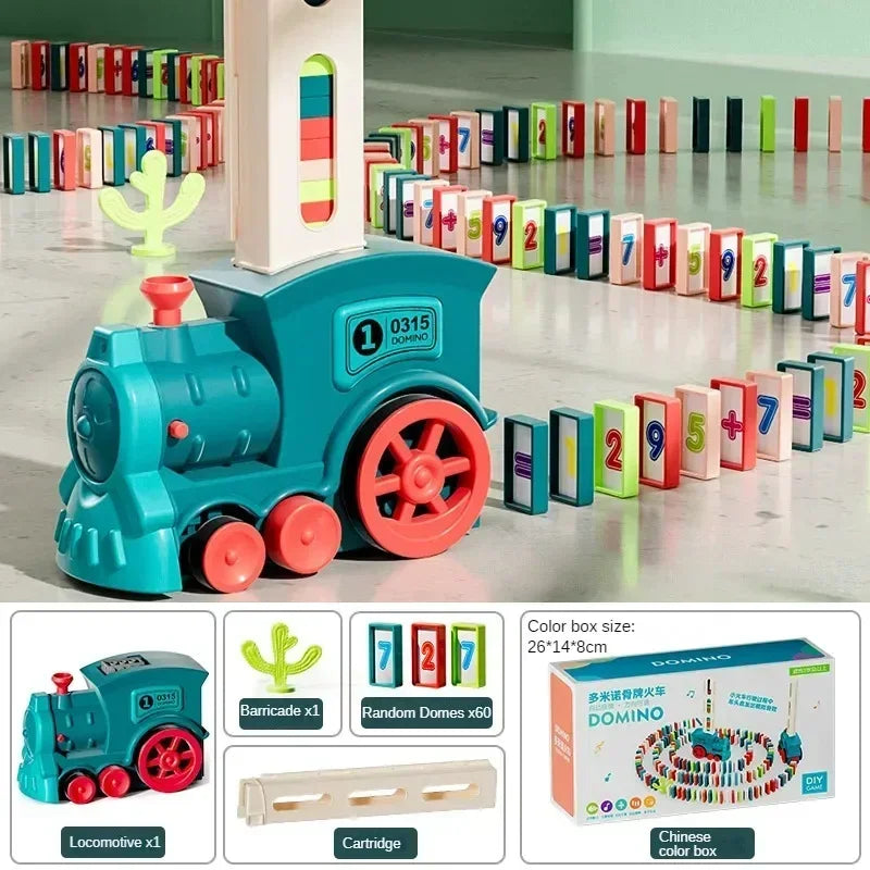 Automatic Domino Train Set – Educational DIY Toy for Kids