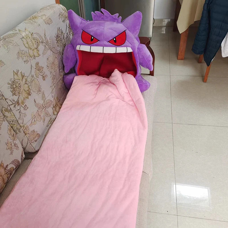 Purple Ghost Plush Pillow & Hidden Blanket  Product Description