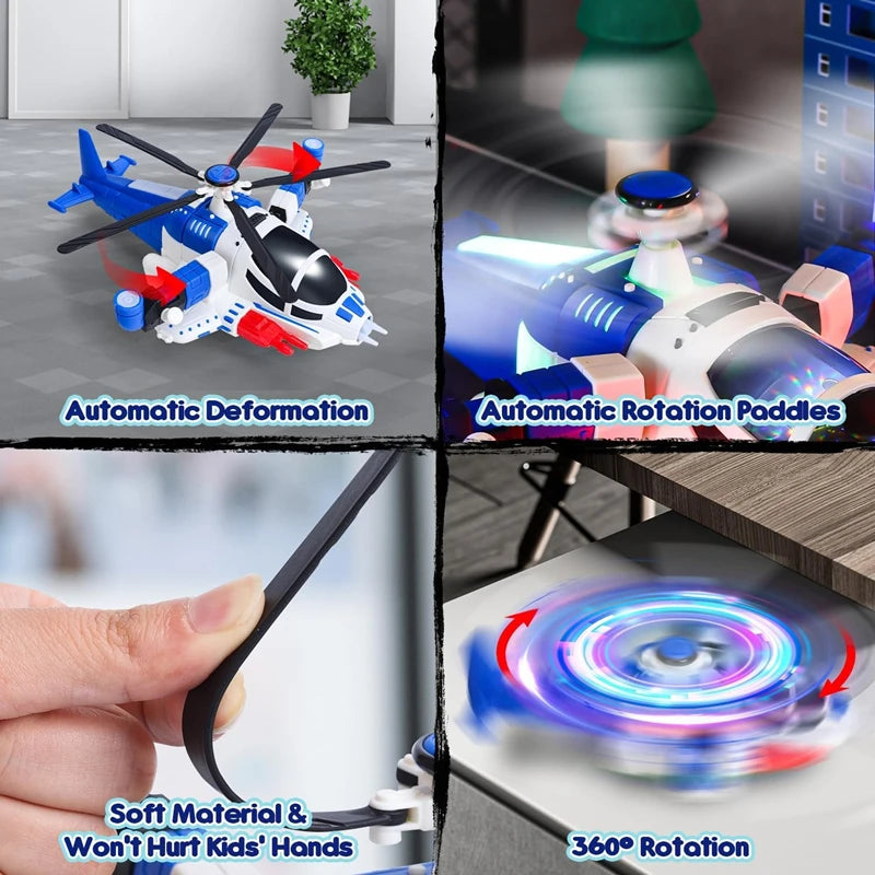 Kids Helicopter Toy – Lights & Sounds Diecast Plane