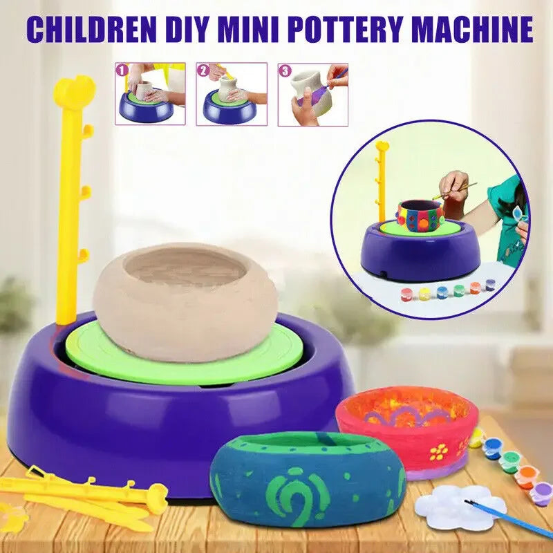 Kids Electric Pottery Wheel – DIY Clay Craft Studio