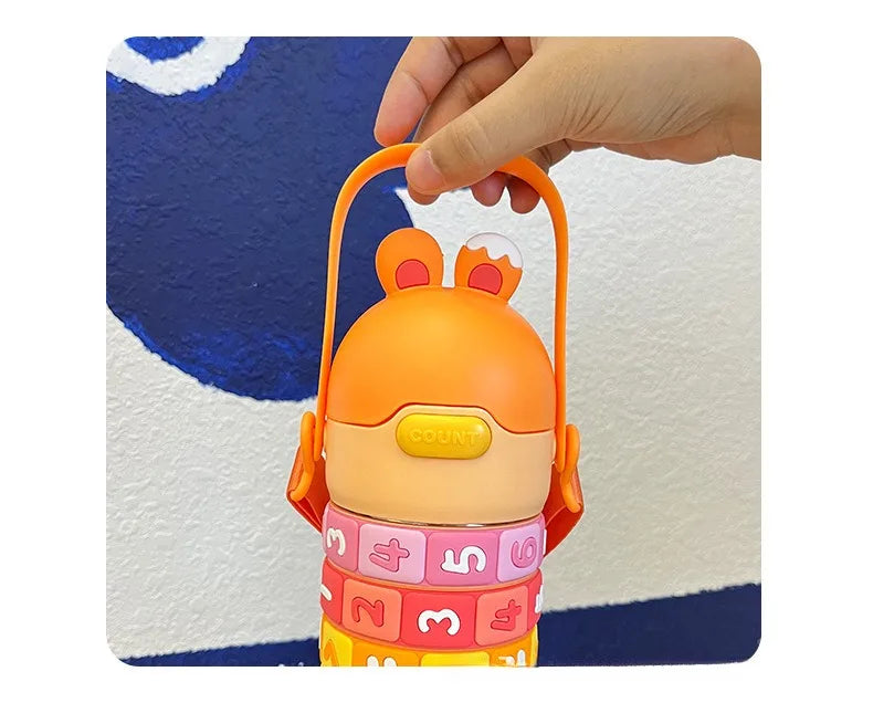 Kids Thermal Water Bottle – Digital Puzzle Straw Cup - Toki Toy Box