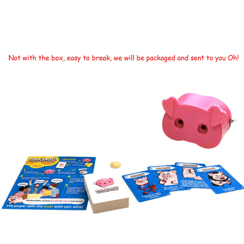 Don't Laugh Pig Card Game – Family Party Challenge