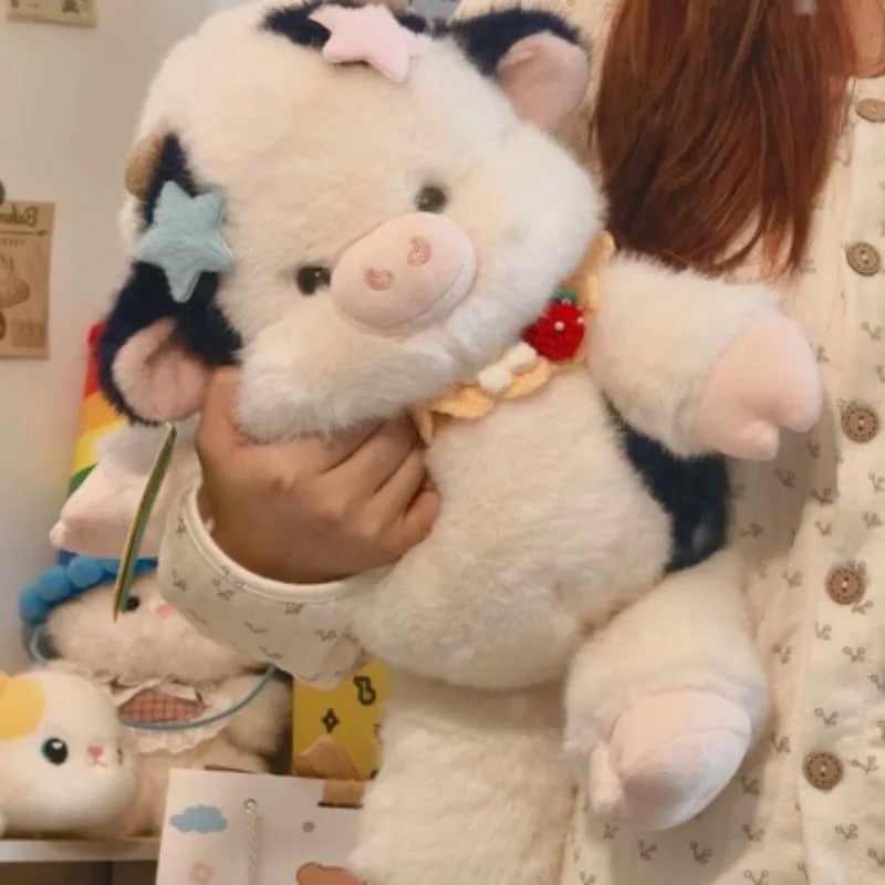 Cow Plush – Soulful Face Close-Up | Toki Toy Box