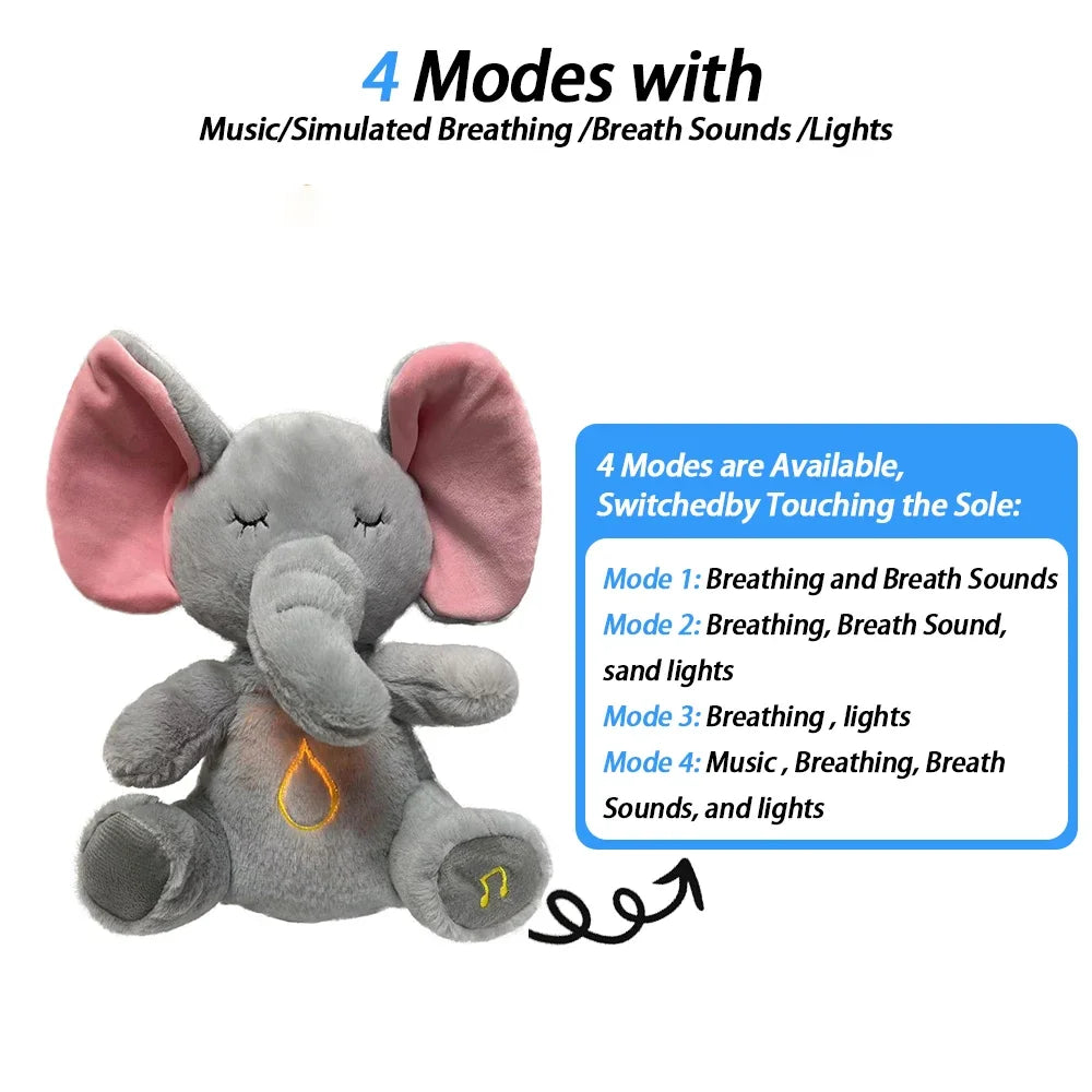 Breathing Elephant Plush – Soothing Sleep Companion - Toki Toy Box