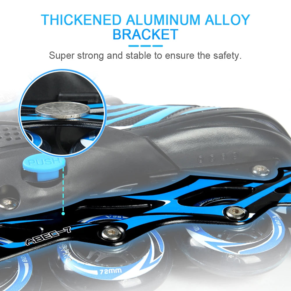 Adjustable Kids Inline Skates with Light-Up Wheels