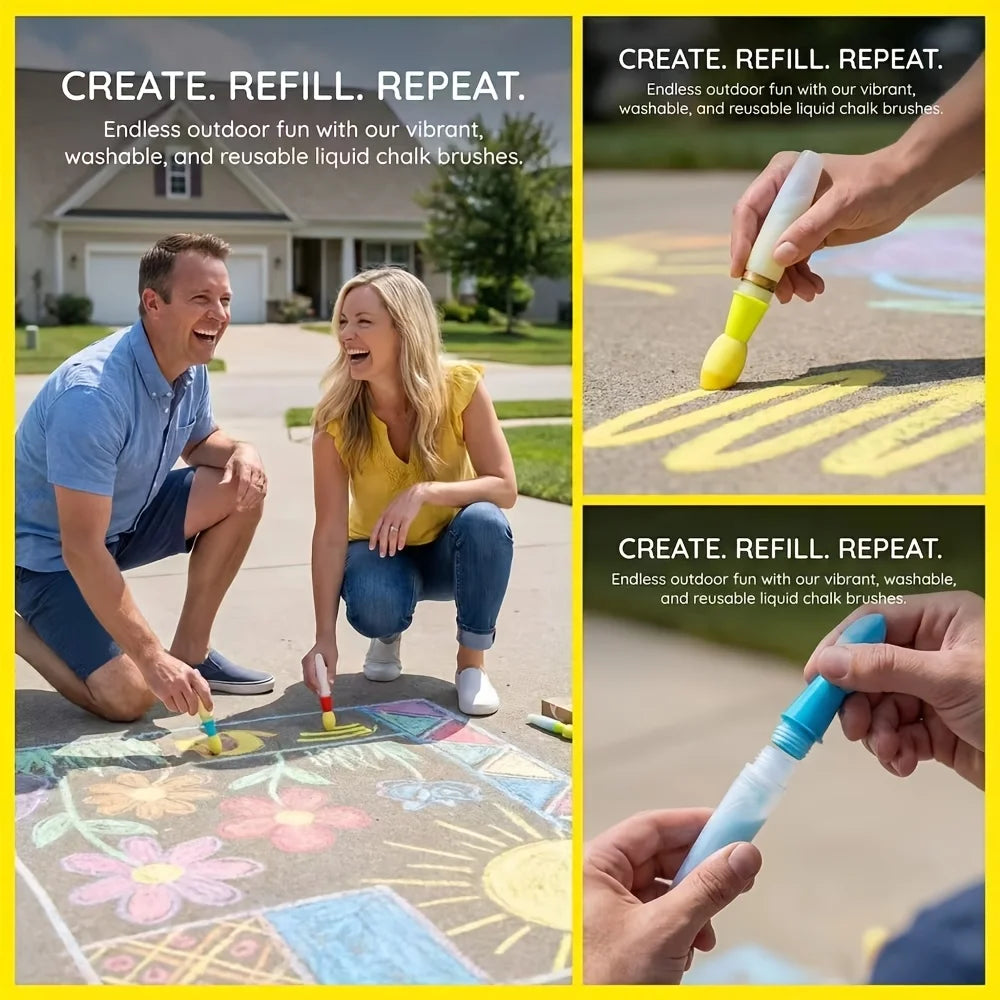Chalk Brushes – Kid Drawing on Driveway | Toki Toy Box