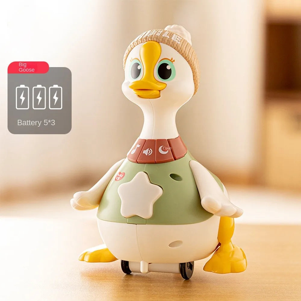 Crawling Duck Family Toy – Light-Up Musical Waddler
