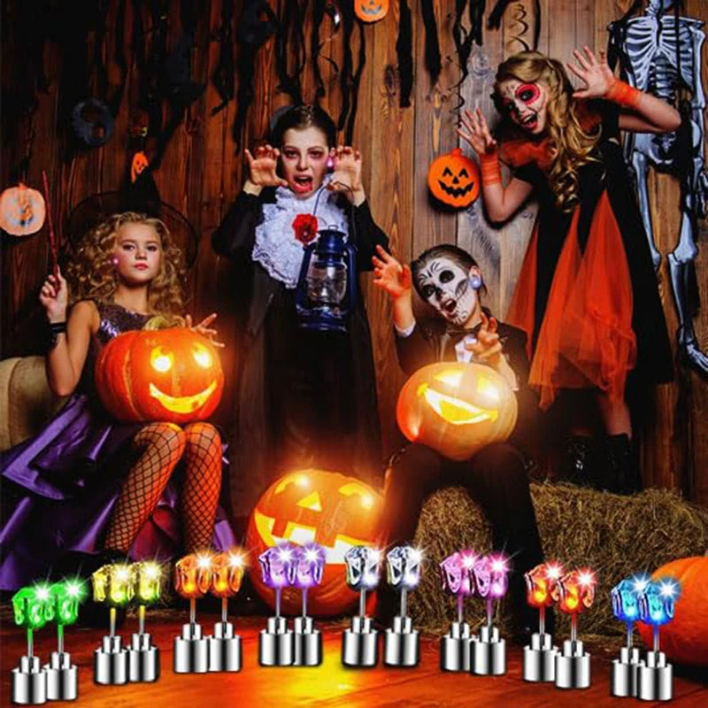Glow Crown LED Stud Earrings Set – Party Style Pack – Size Reference | Toki Toy Box