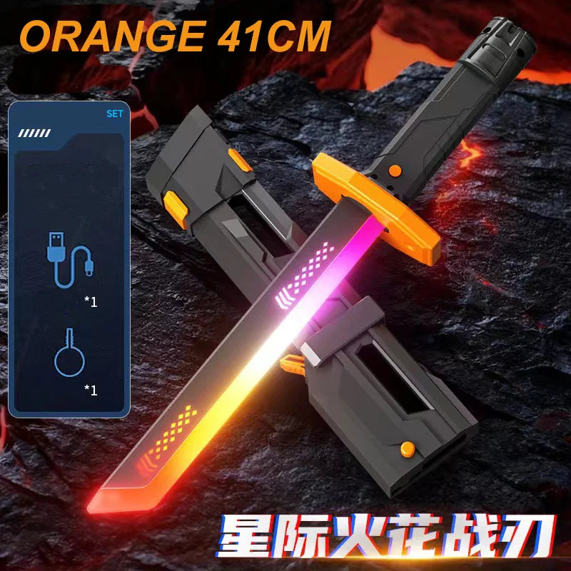 Glowing Streamer Sword Toy – Spark & Smoke Effect