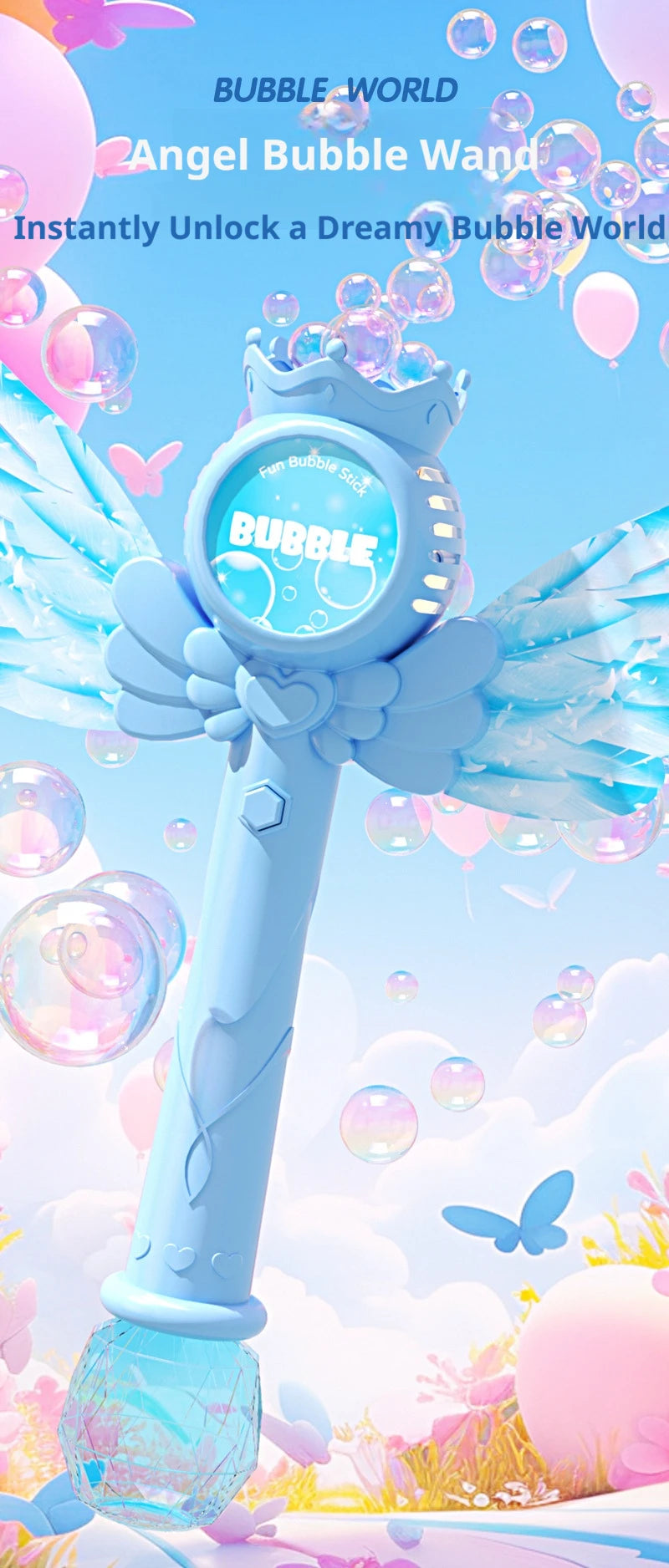 Light-Up Bubble Blaster Wand for Outdoor Fun - Toki Toy Box