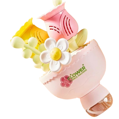 Electric Bubble Machine with Light – Automatic Bubble Blower & Bouquet Design