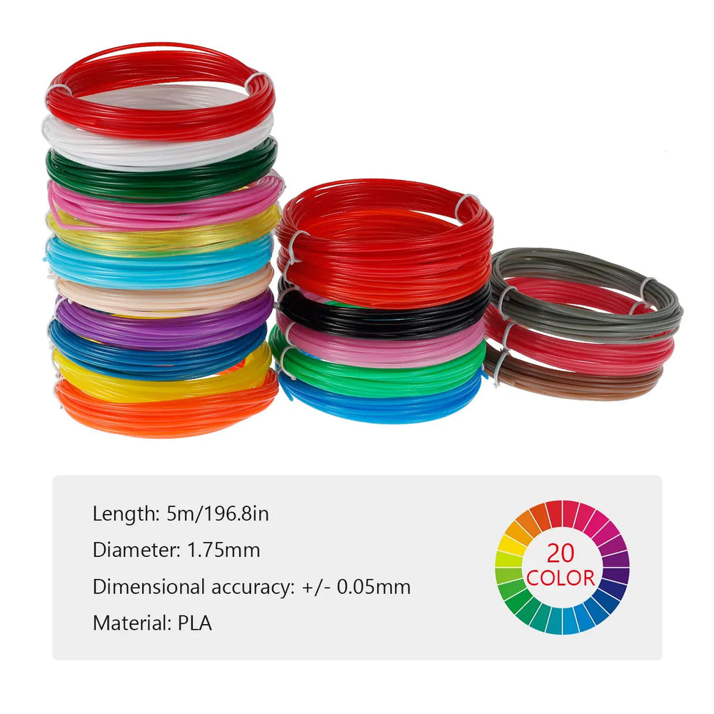 3D Pen Filament Refill Pack – 32 Vibrant Colors
