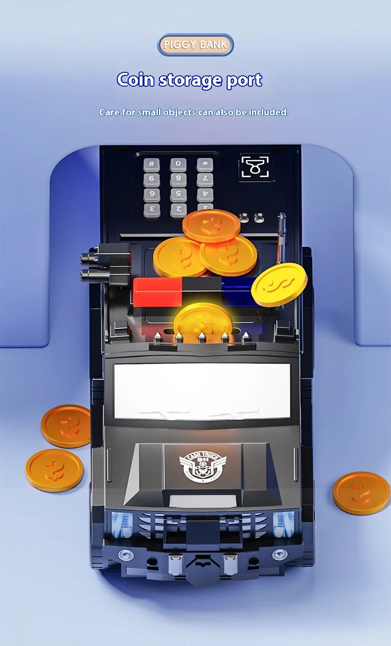 Kids ATM Piggy Bank with Fingerprint & Password Safe