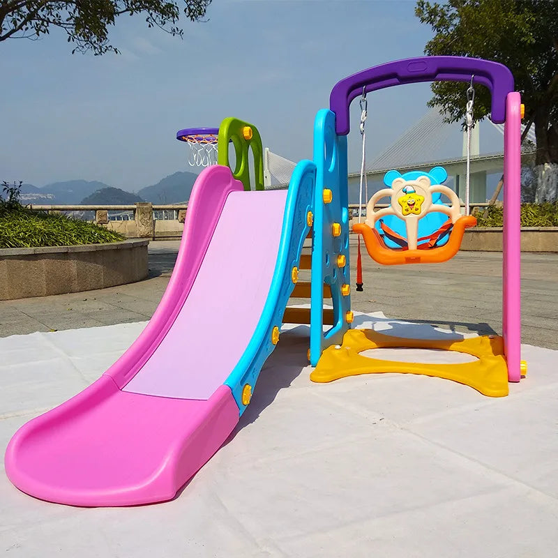 Kids Slide & Swing Playset for Indoor & Outdoor Fun