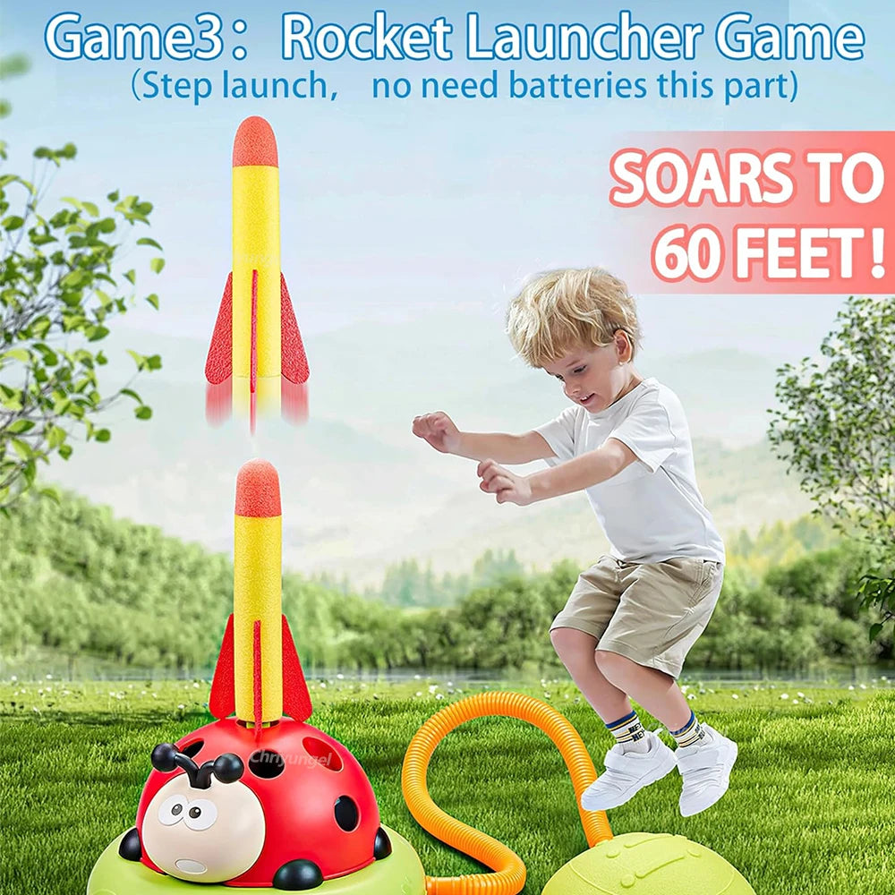 Musical Rocket Launcher Game – 3-in-1 Outdoor Play Set