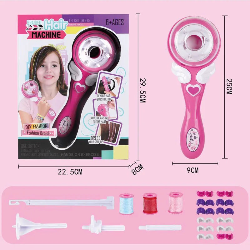 Children'S Magic Hair Braid Modeling Toy Set Girl Tie Hair Creative Makeup Automatic Hair Braid Braiding Electric Diy Tools