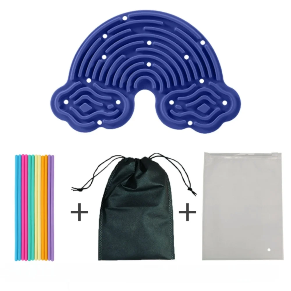 Rainbow String Sensory Board – Double-Sided Fidget