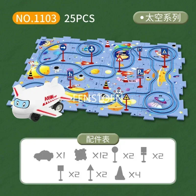 DIY Electric Rail Car Puzzle Set for Kids - Toki Toy Box