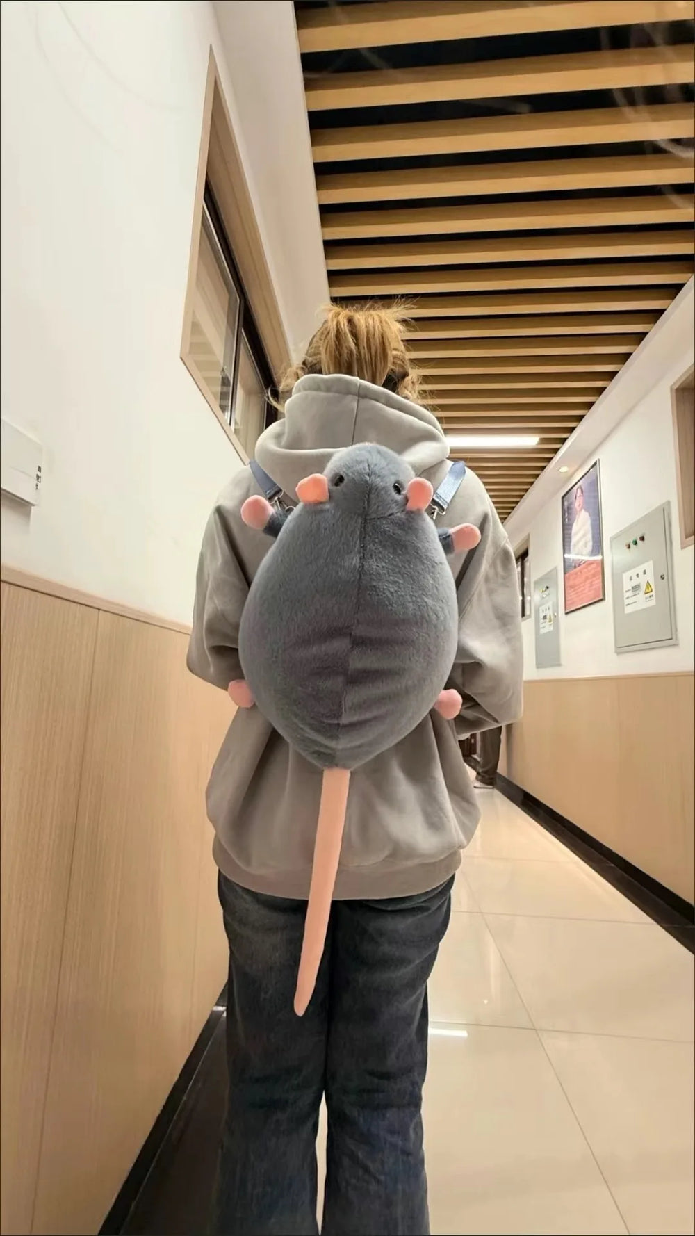 Funny Plush Rat Backpack for Quirky Style