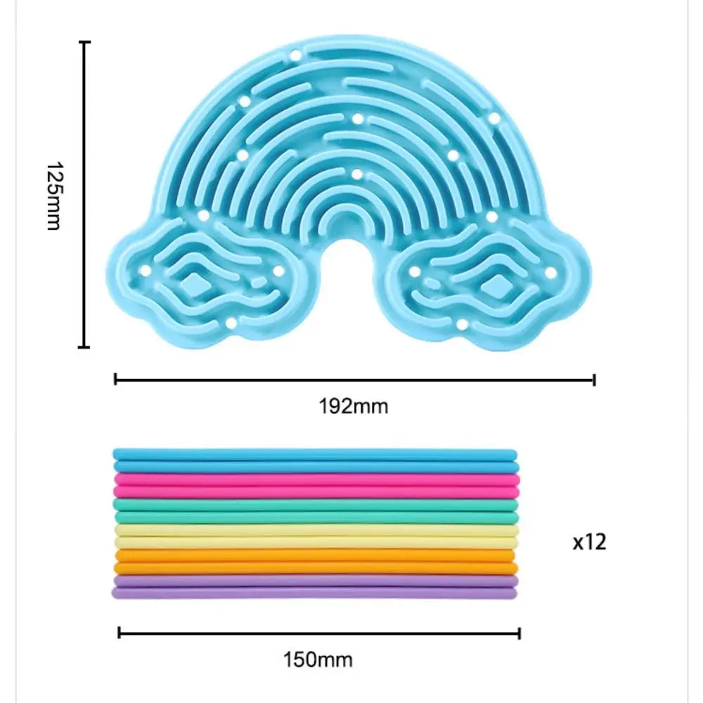 Rainbow String Sensory Board – Double-Sided Fidget