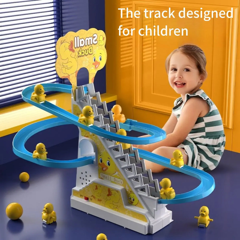 Electric Duck Climbing Track Toy – Musical Slide Fun