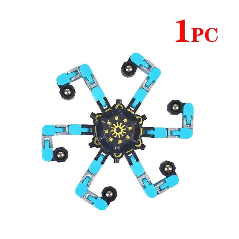 Transforming Fidget Spinner Chain – Twist & Spin Toy