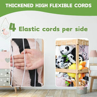 Large Wooden Stuffed Animal Storage Organizer – Plush Toy Zoo for Kids' Room or Nursery
