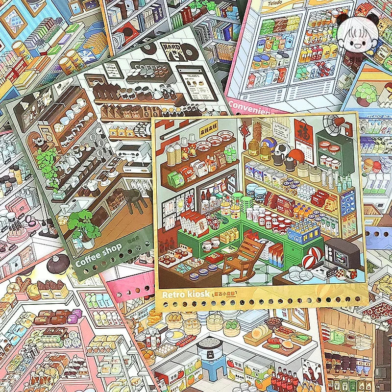 3D Mini Scene Sticker Book – DIY Creative Set