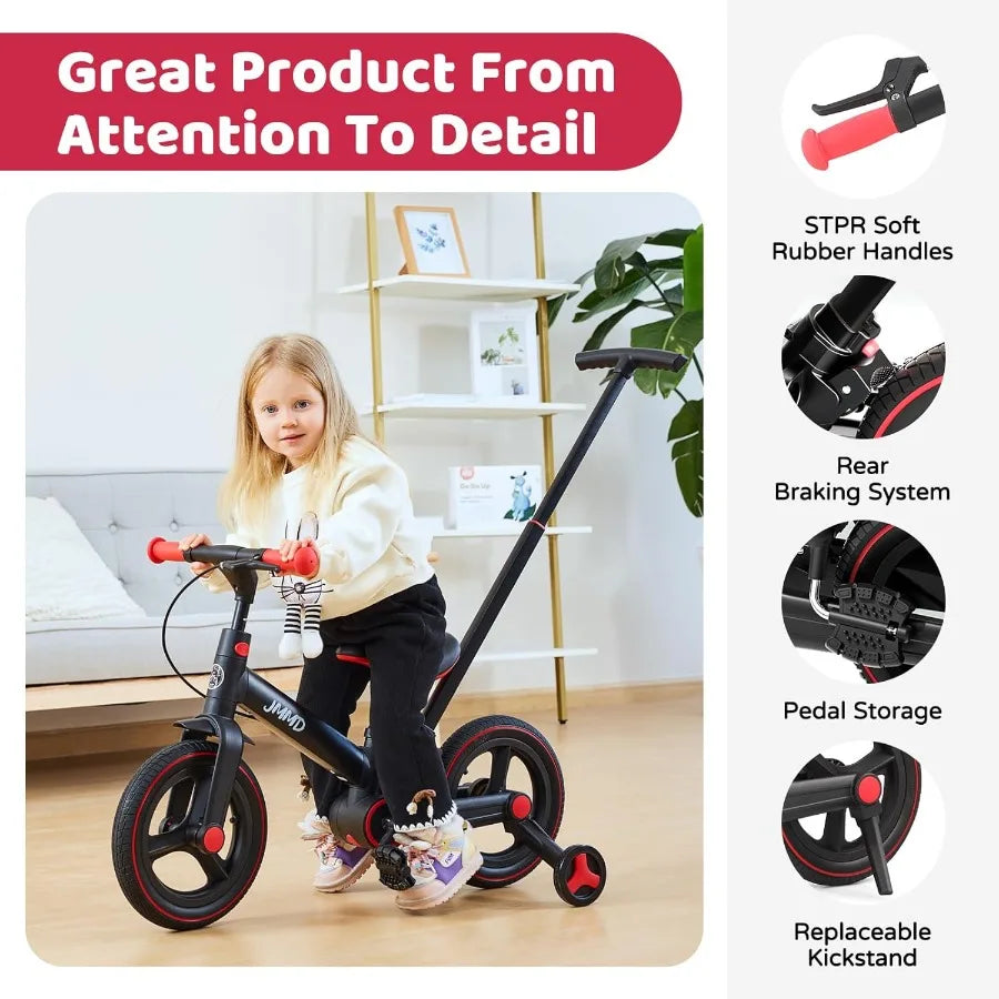 6-in-1 Foldable Toddler Balance Bike – Grow-With-Me Ride – Size Reference | Toki Toy Box
