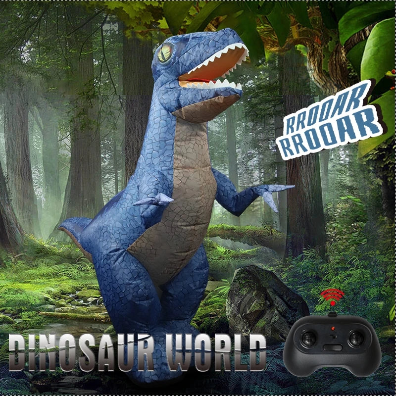Extra Large Remote Control Tyrannosaurus Rex - Walking, Screaming, Inflatable Dinosaur Toy – Size Reference | Toki Toy Box