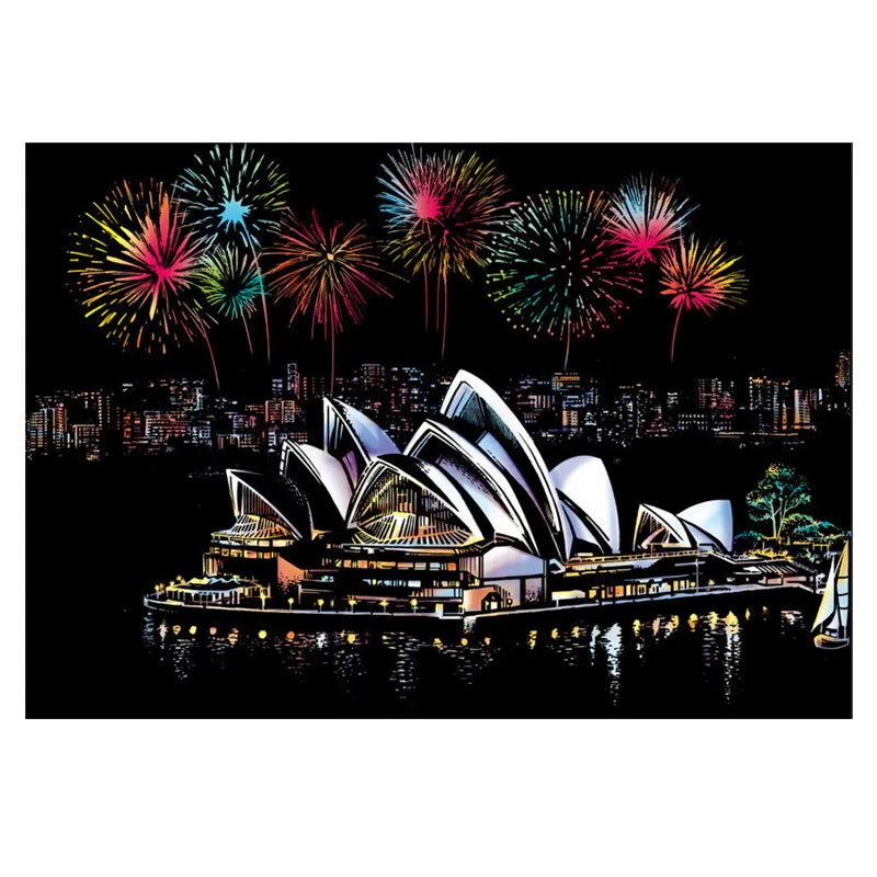 Scratch Art City Landmarks Kit – Creative DIY Decor