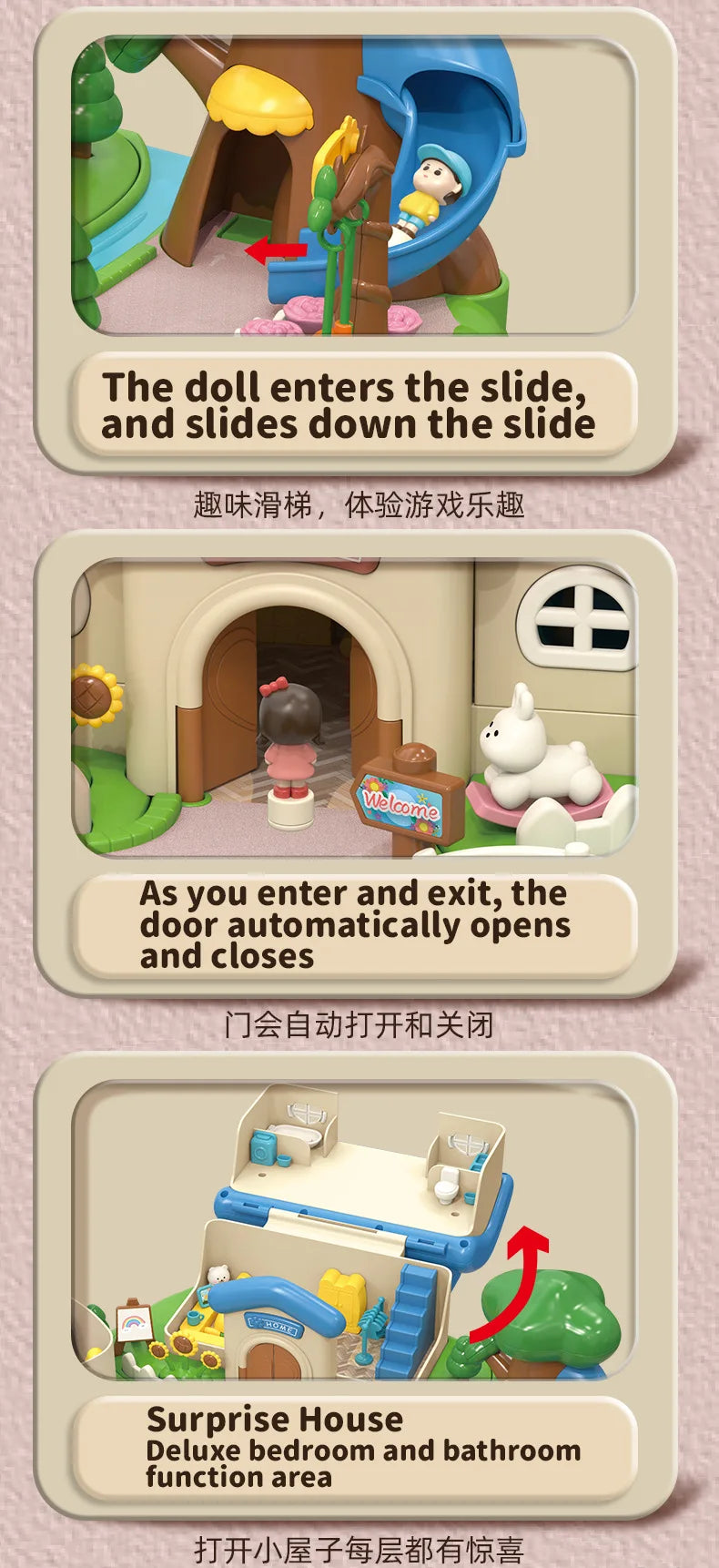 Magnetic Dollhouse Playset – Creative Princess Toy for Kids - Toki Toy Box