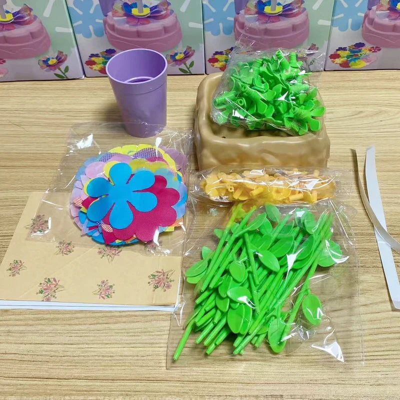 DIY Fabric Flower Bouquet Kit – Creative Craft Gift for Kids