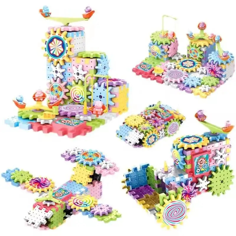 Electric Gear Building Blocks – Motorized STEM Set