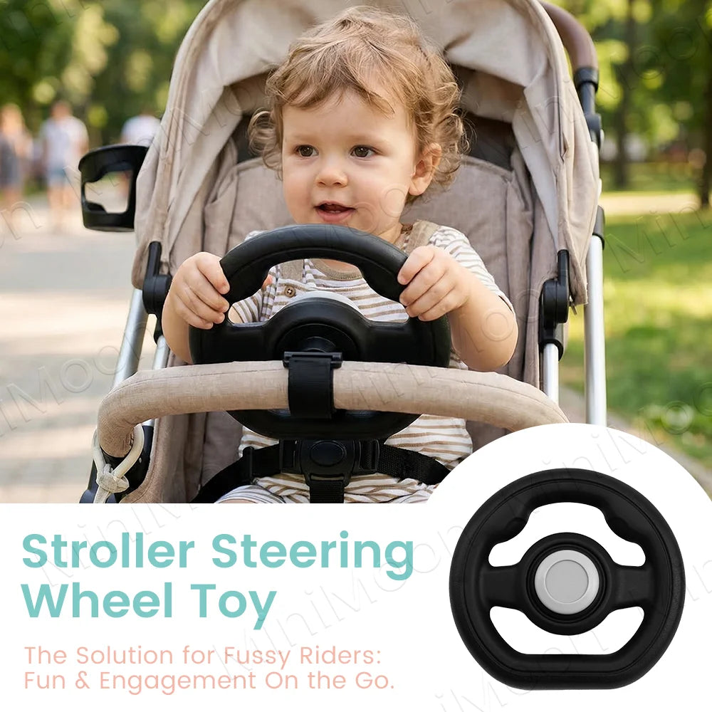 Pretend Steering Wheel Attachment for Strollers & Carts